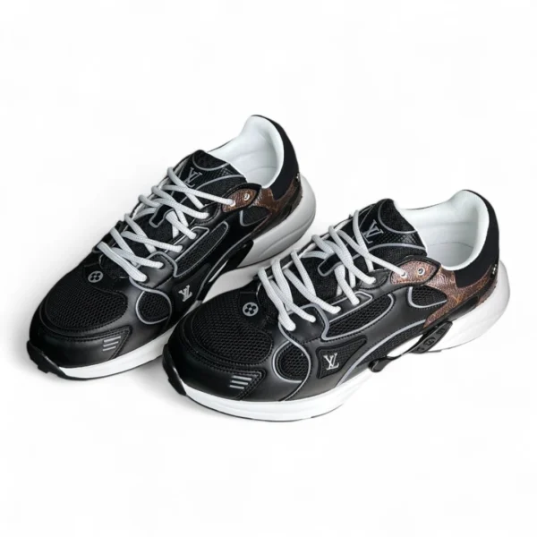 LOUIS VUITTON lv runner tatic sneaker black monogram canvas
