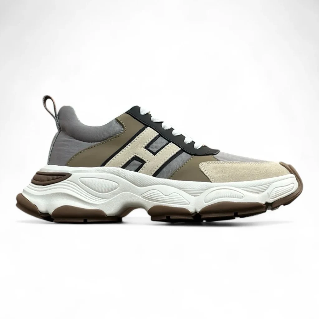 HERMÈS bounce sneaker grey and beige