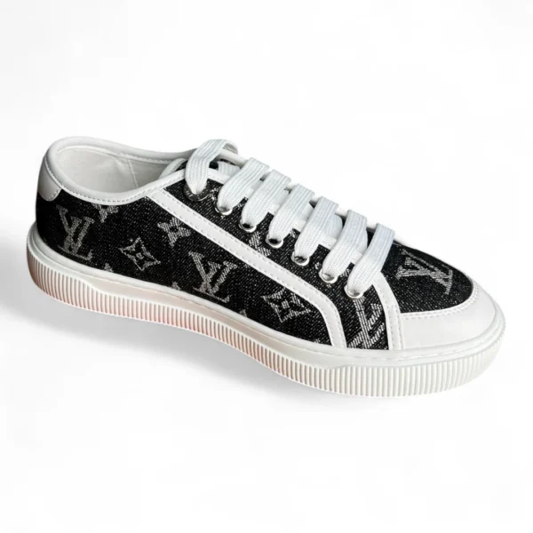LOUIS VUITTON lv luxembourg samothrace sneaker monogram denim black
