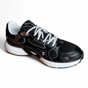 LOUIS VUITTON lv runner tatic sneaker black monogram canvas
