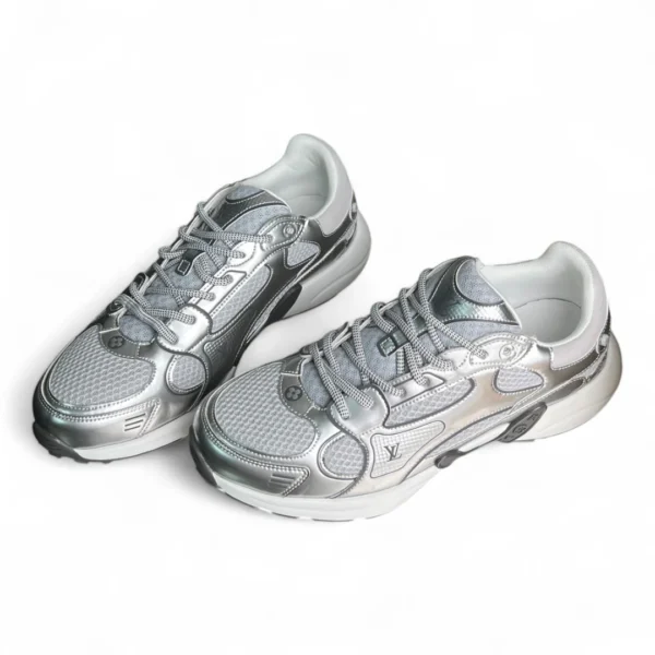 LOUIS VUITTON lv runner tatic sneaker silver and grey