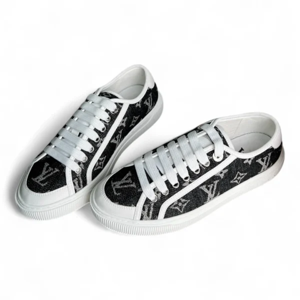 LOUIS VUITTON lv luxembourg samothrace sneaker monogram denim black