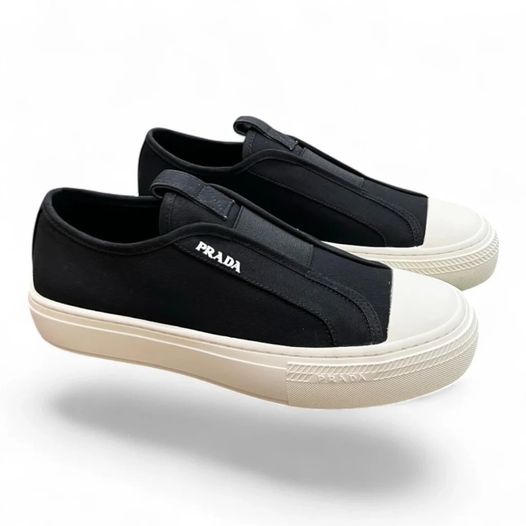 PRADA slip‑on sneakers black