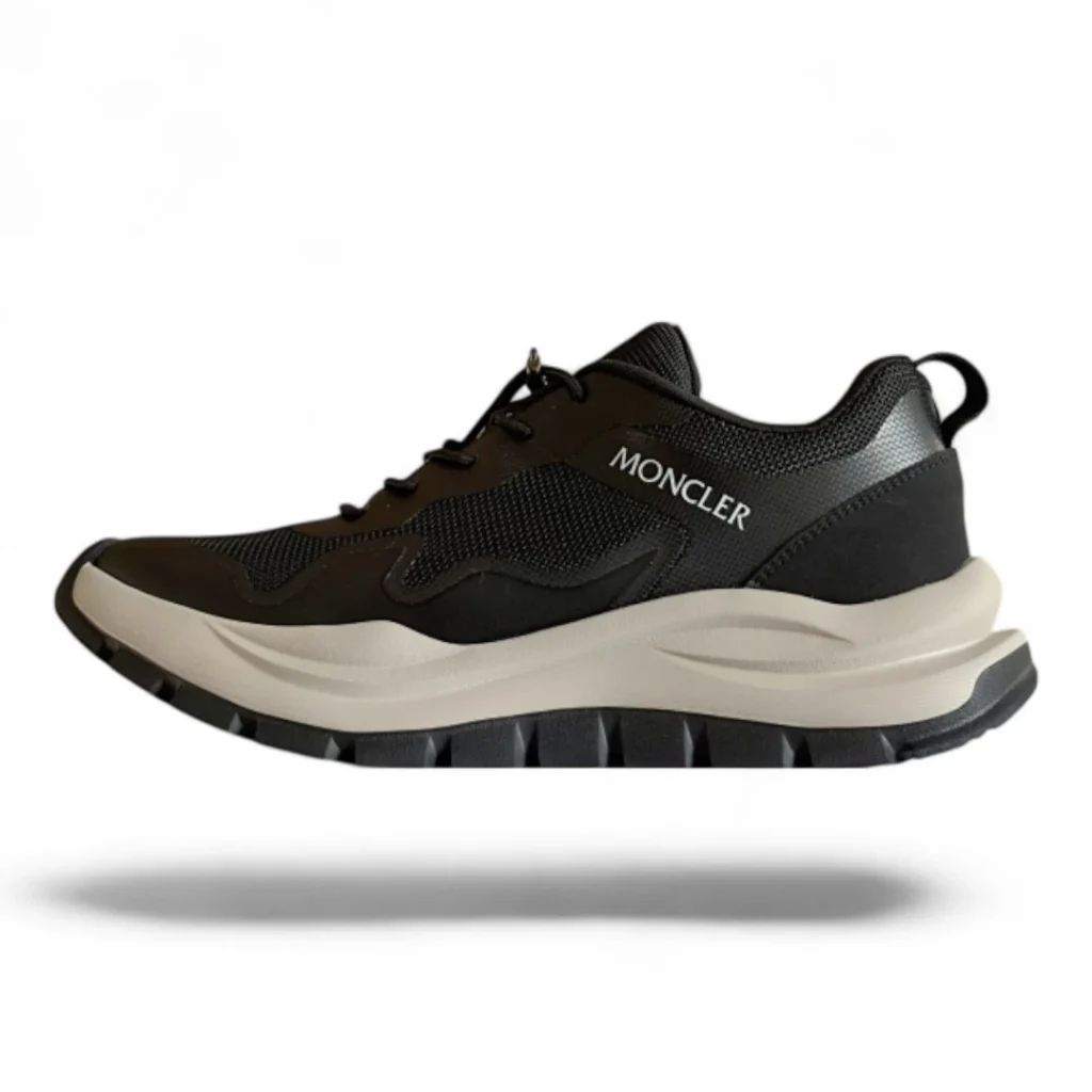 MONCLER hill low sneakers black and beige
