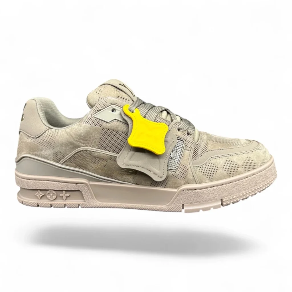 LOUIS VUITTON lv trainer sneaker beige suede