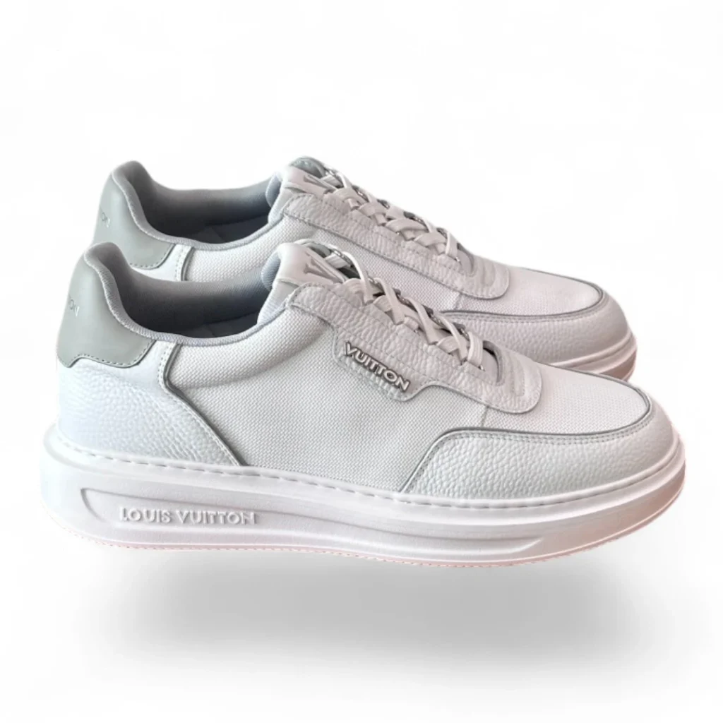 LOUIS VUITTON lv trainer sneaker white and gray