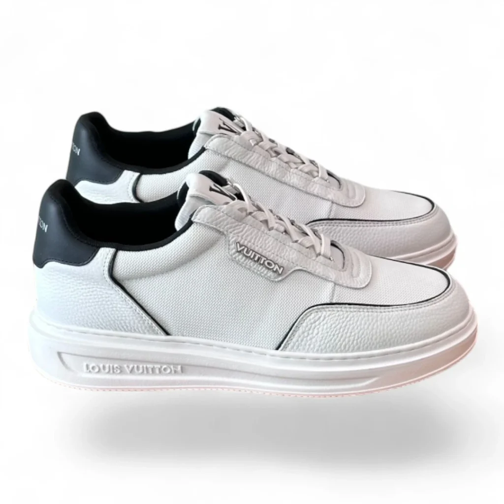 LOUIS VUITTON lv trainer sneaker white and black