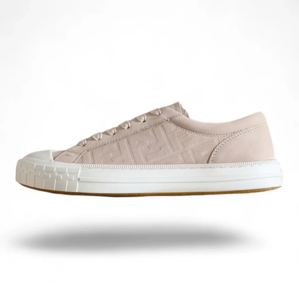 FENDI flow suede sneakers beige