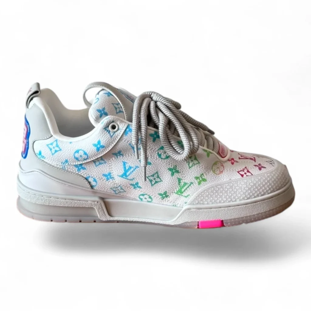 LOUIS VUITTON trainer sneaker white multicolor monogram