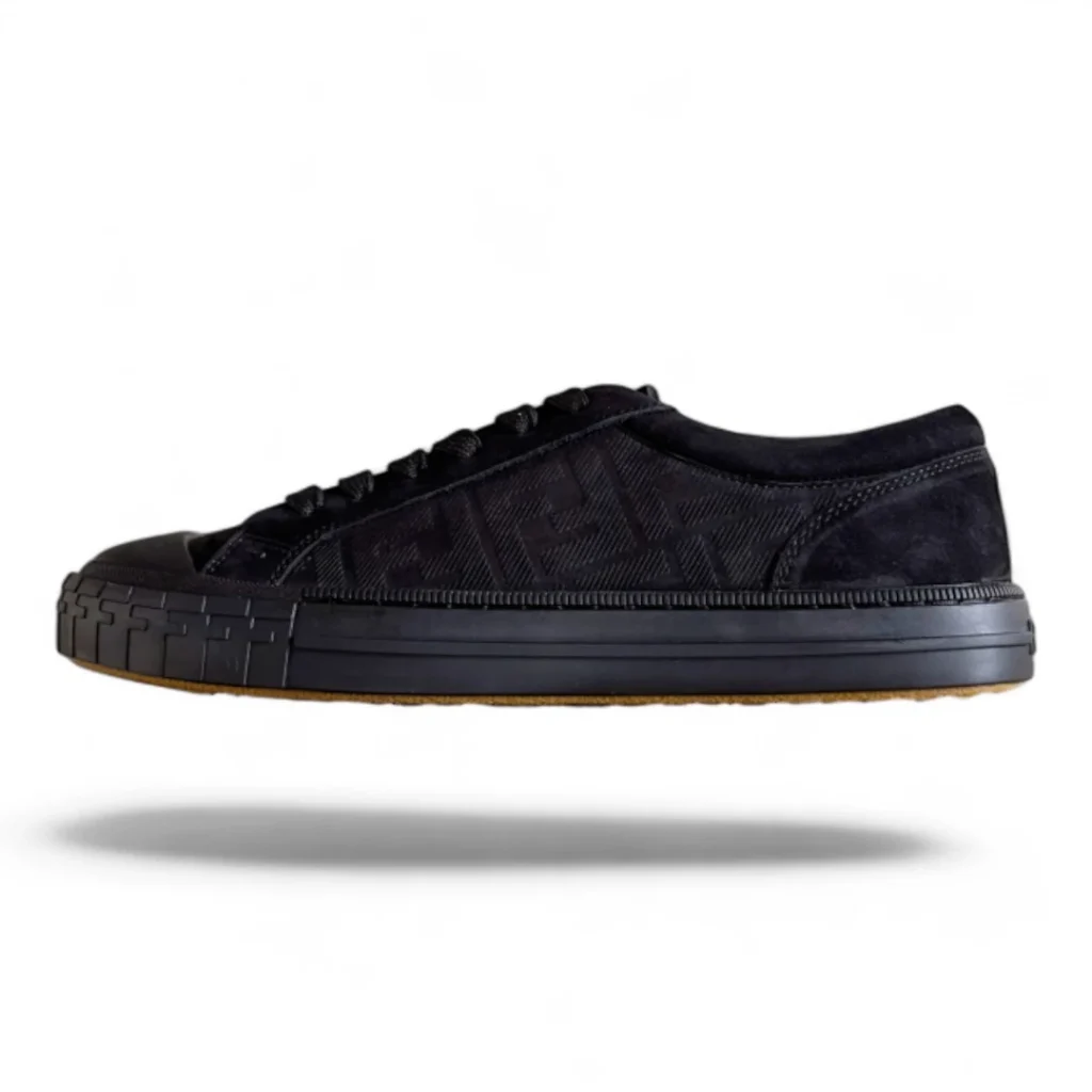 FENDI flow suede sneakers all‑black