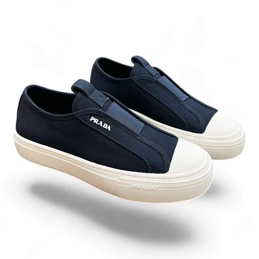 PRADA slip‑on sneakers navy blue