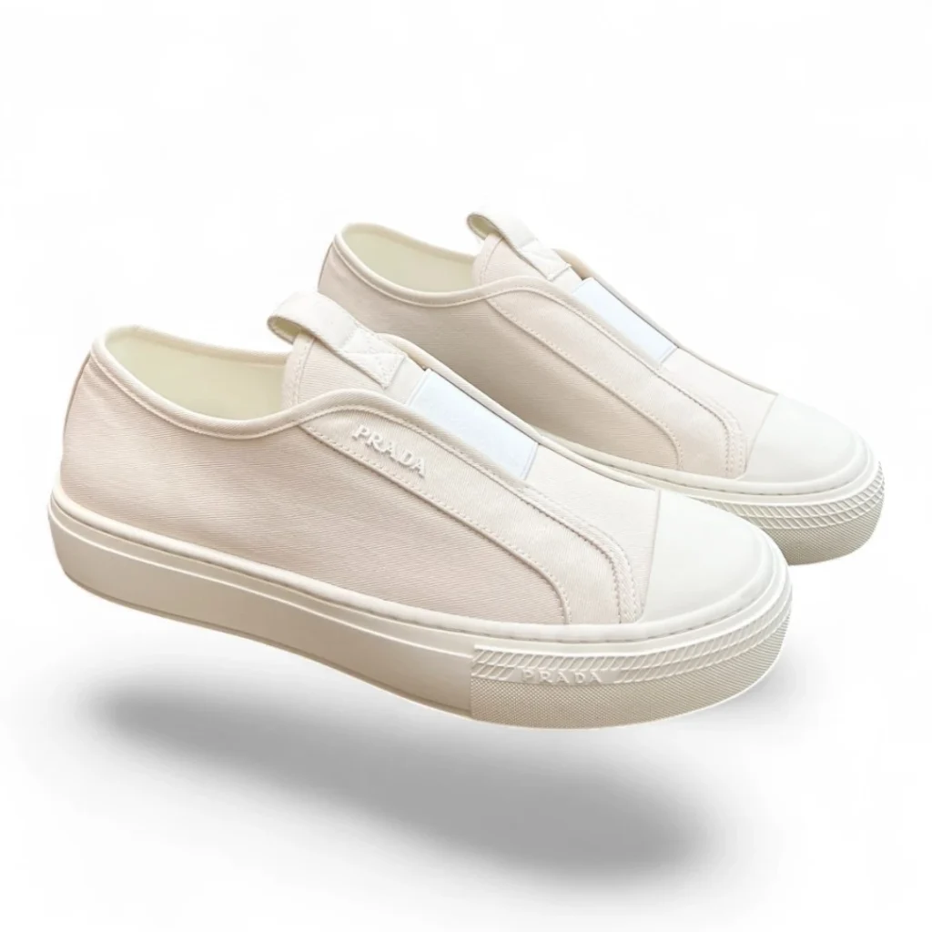 PRADA slip‑on sneakers white
