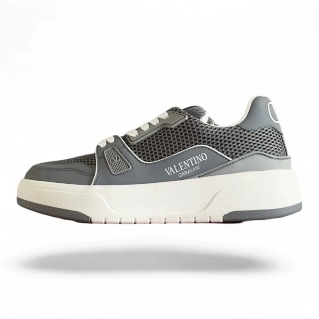 VALENTINO GARAVANI ms‑2960 low‑top trainer grey and white