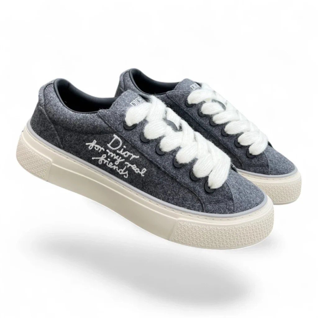DIOR b23 low "Dior my real friends" dark grey suede