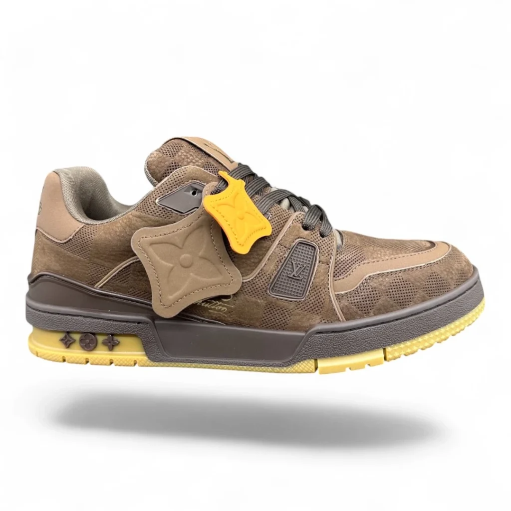 LOUIS VUITTON lv trainer sneaker brown suede