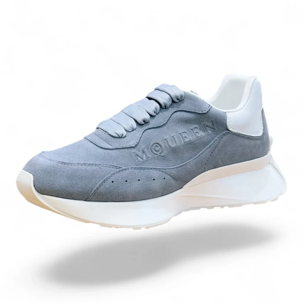 ALEXANDER MCQUEEN sprint runner light blue and white