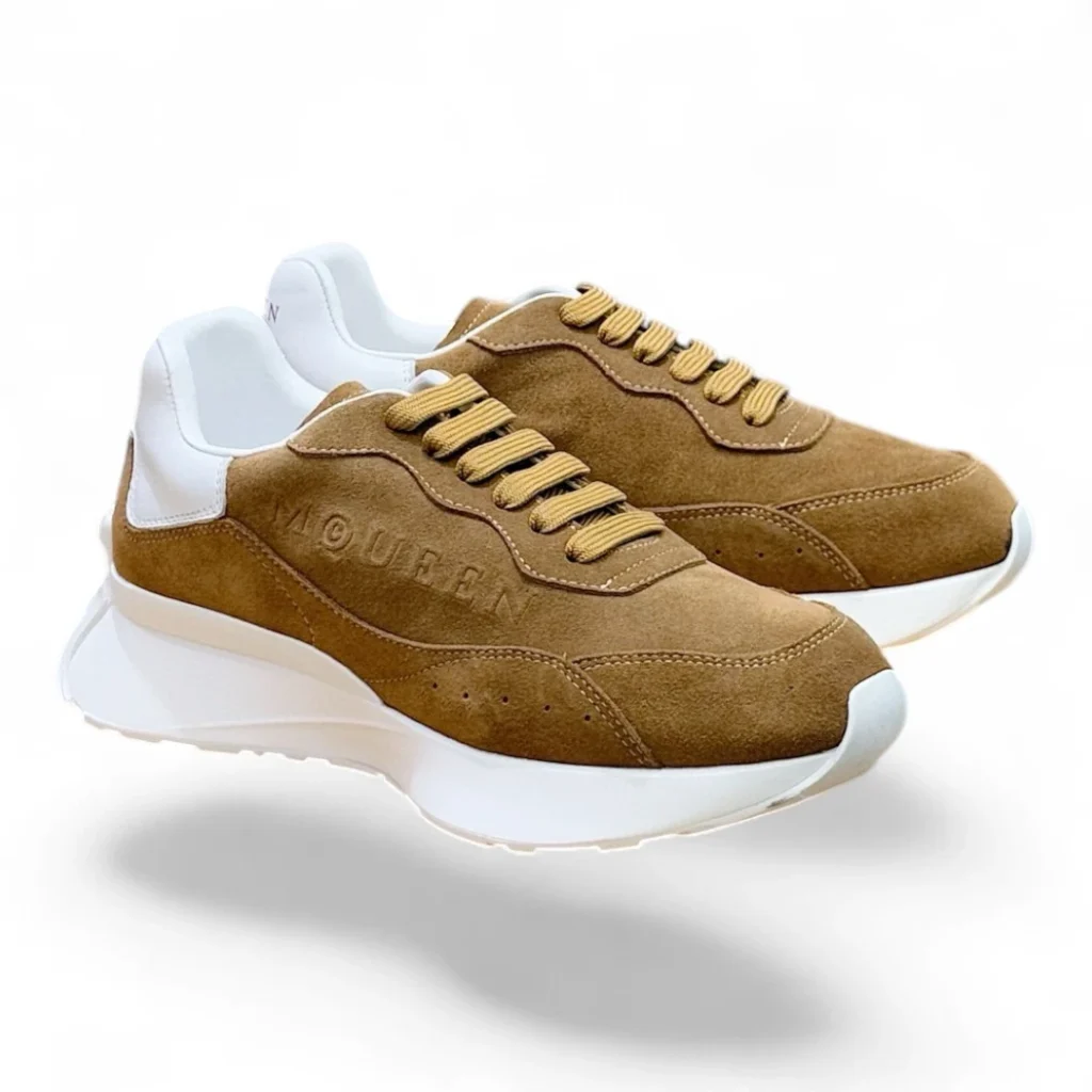 ALEXANDER MCQUEEN sprint runner beige and white