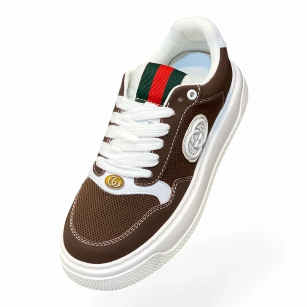 GUCCI sneakers calfskin dark brown