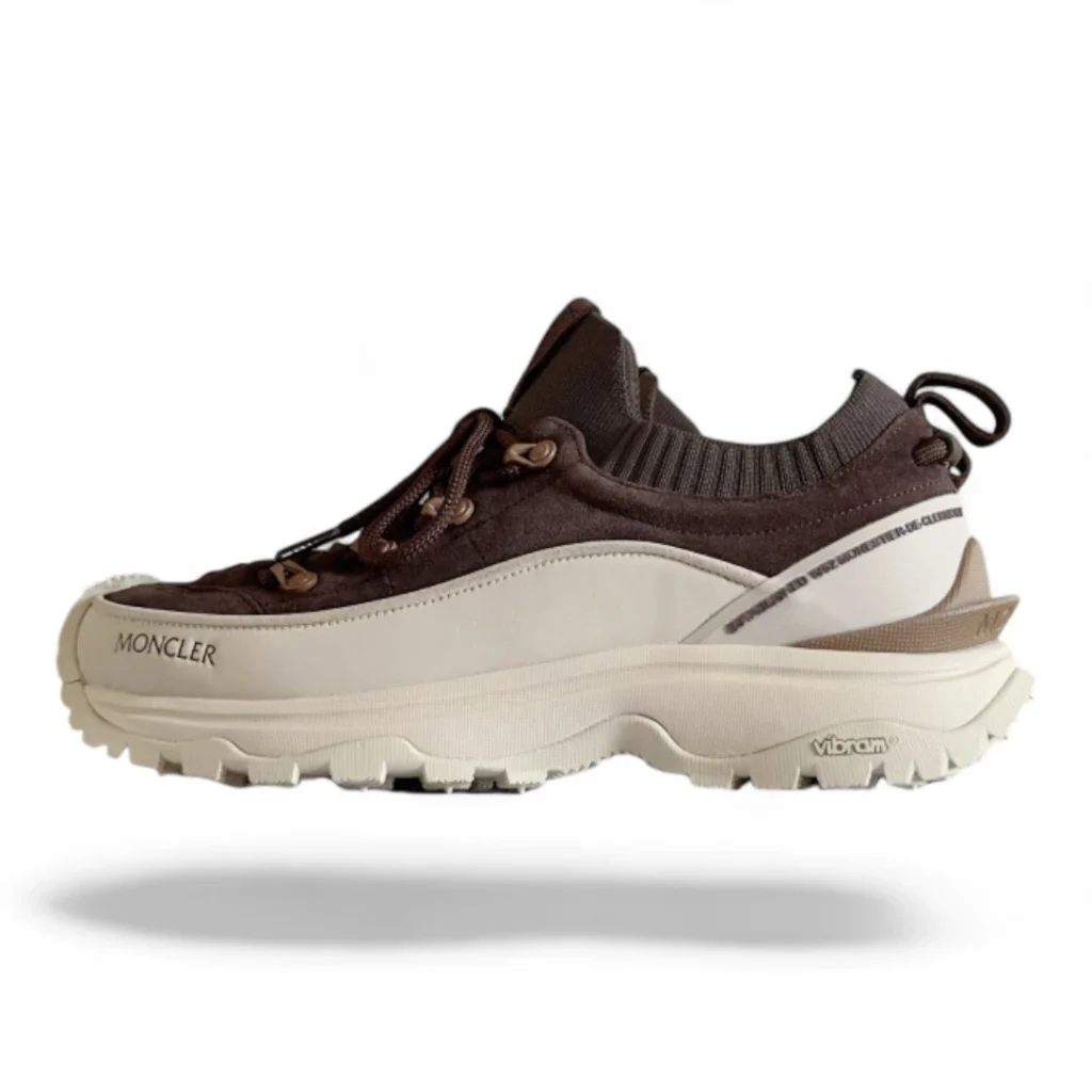 MONCLER trailgrip lite3 nubuck and suede trainers brown