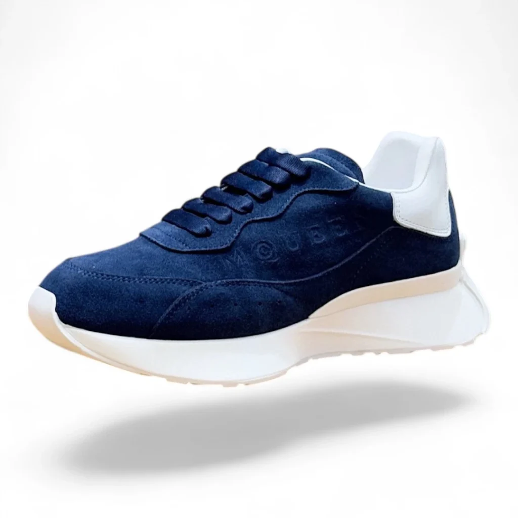 ALEXANDER MCQUEEN sprint runner navy blue and white