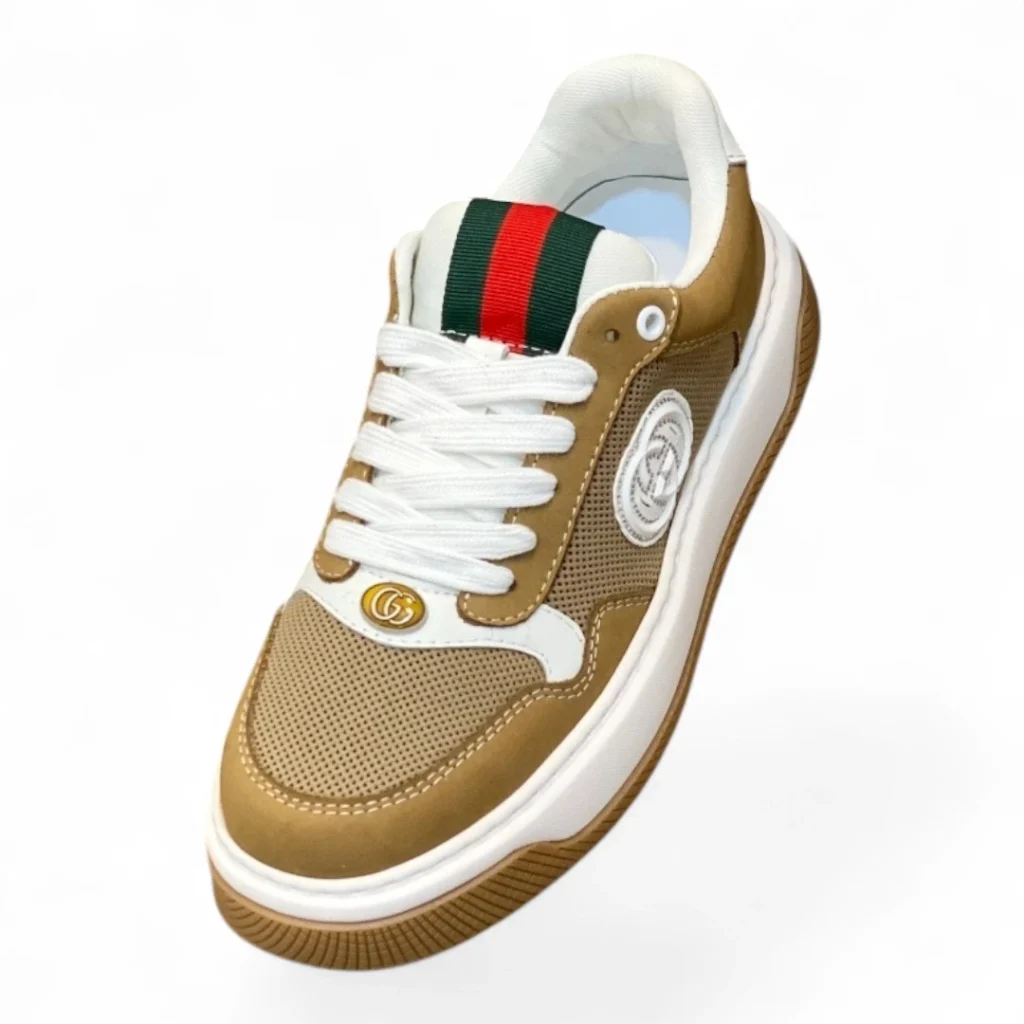 GUCCI sneakers calfskin brown