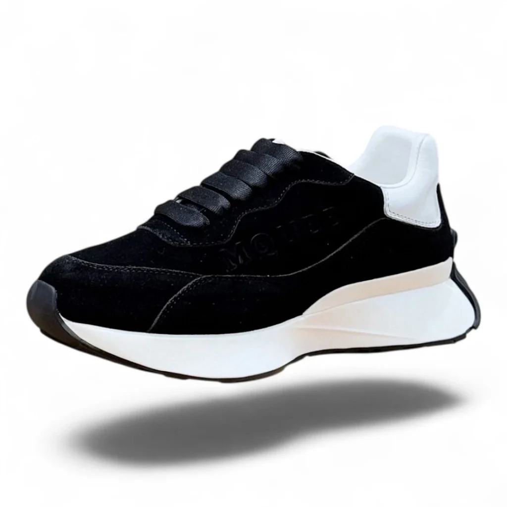ALEXANDER MCQUEEN sprint runner black and white