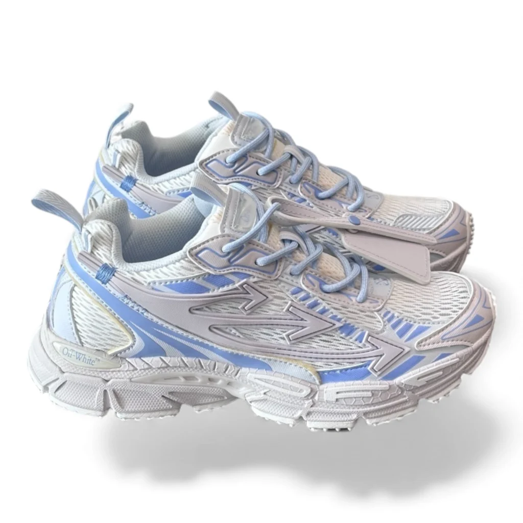 OFF-WHITE be right back sneakers blue and white