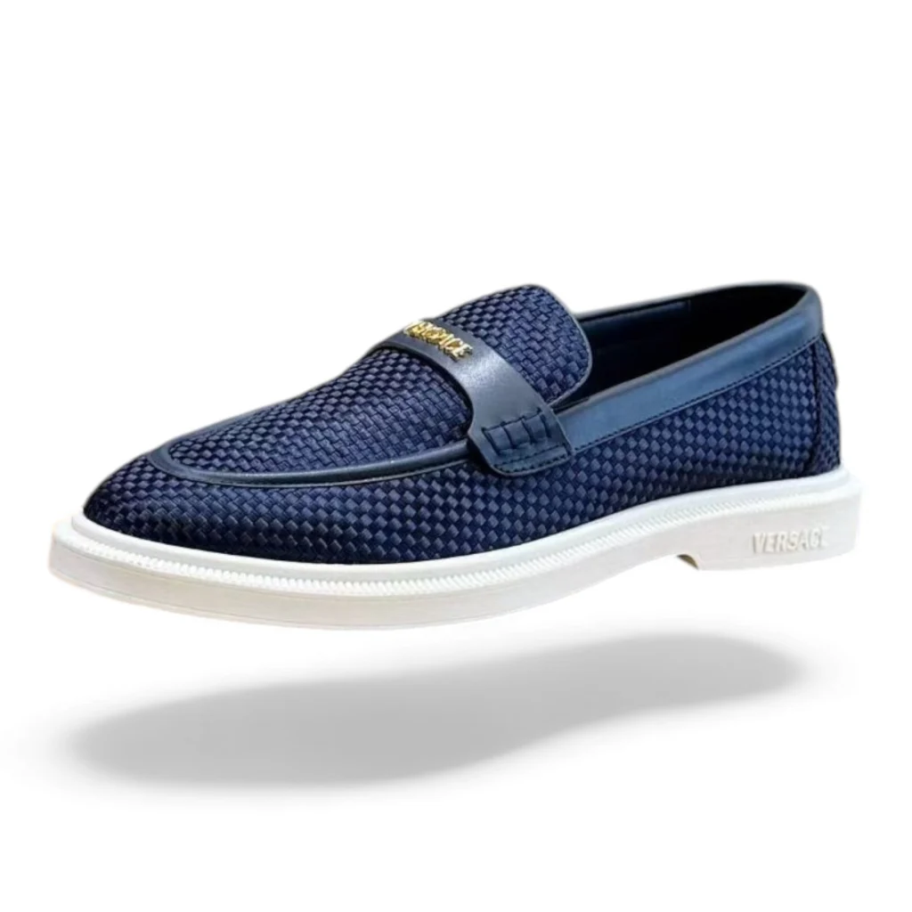 VERSACE medusa loafer navy blue