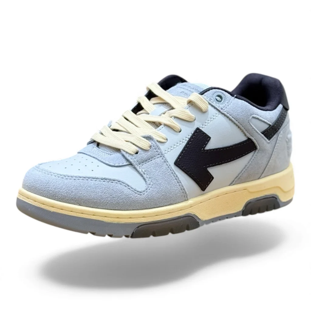 OFF-WHITE out of office sneaker low tops light blue and black