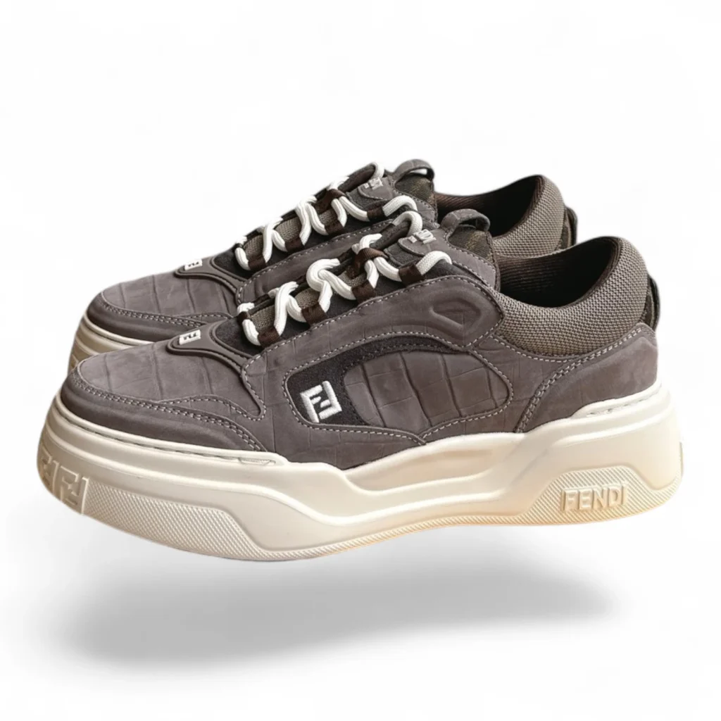 FENDI match sneakers gray