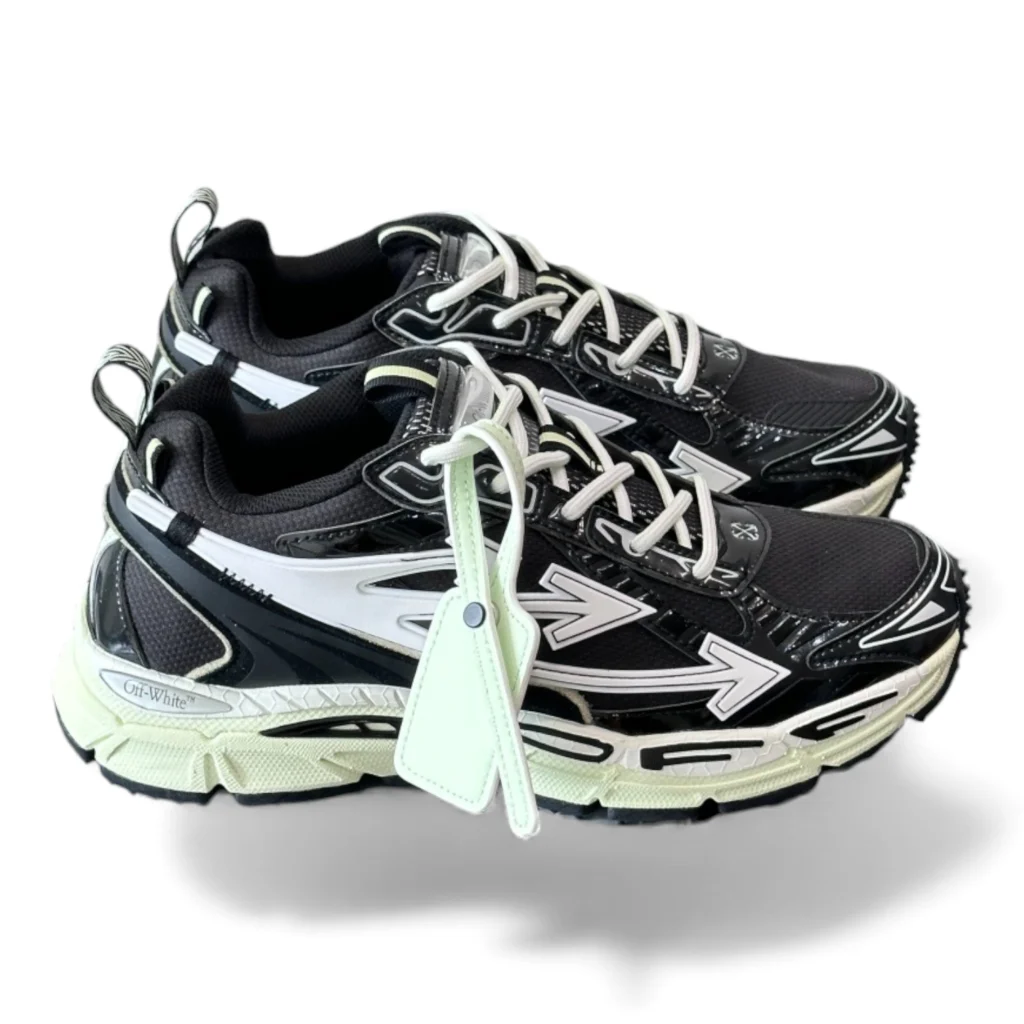 OFF-WHITE be right back sneakers black and lime