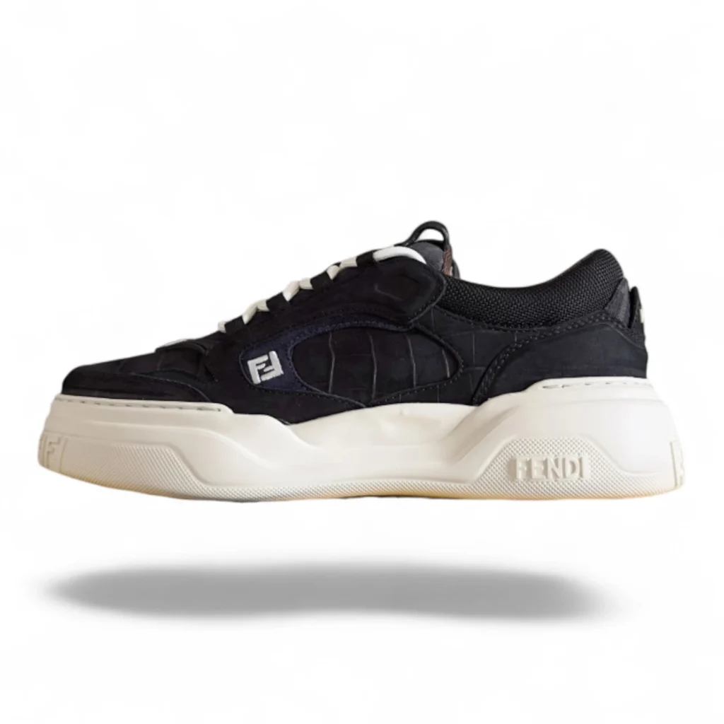 FENDI match sneakers black and navy