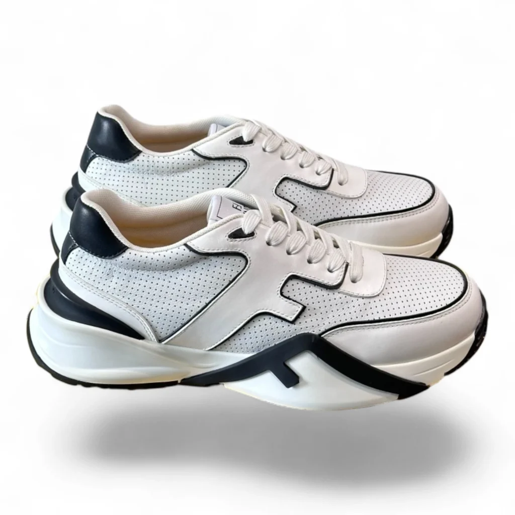 FENDI flow runner leather sneakers white