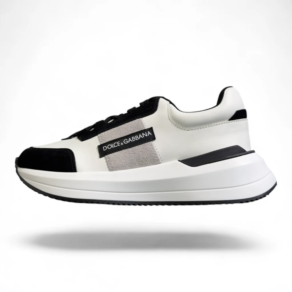 DOLCE&GABBANA low-top platform sneakers white and black