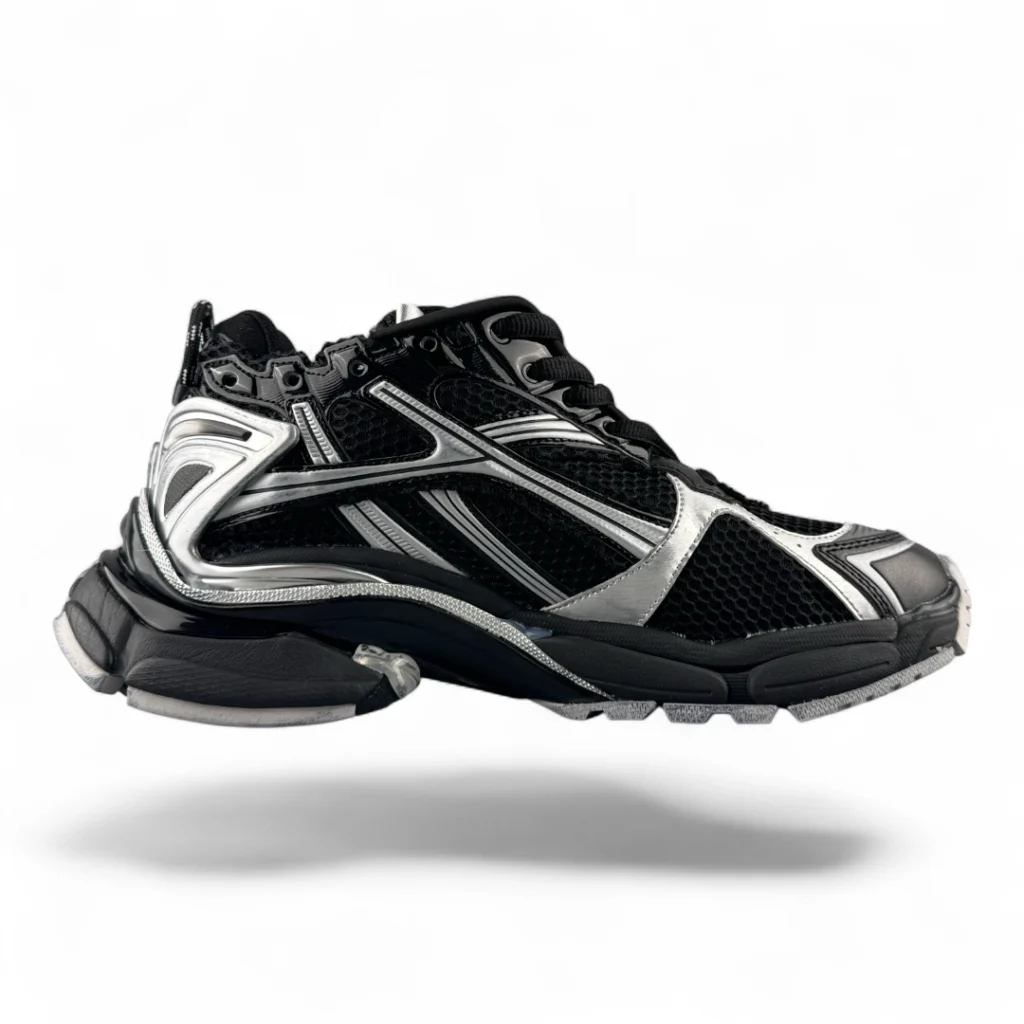 BALENCIAGA runner sneaker black and silver