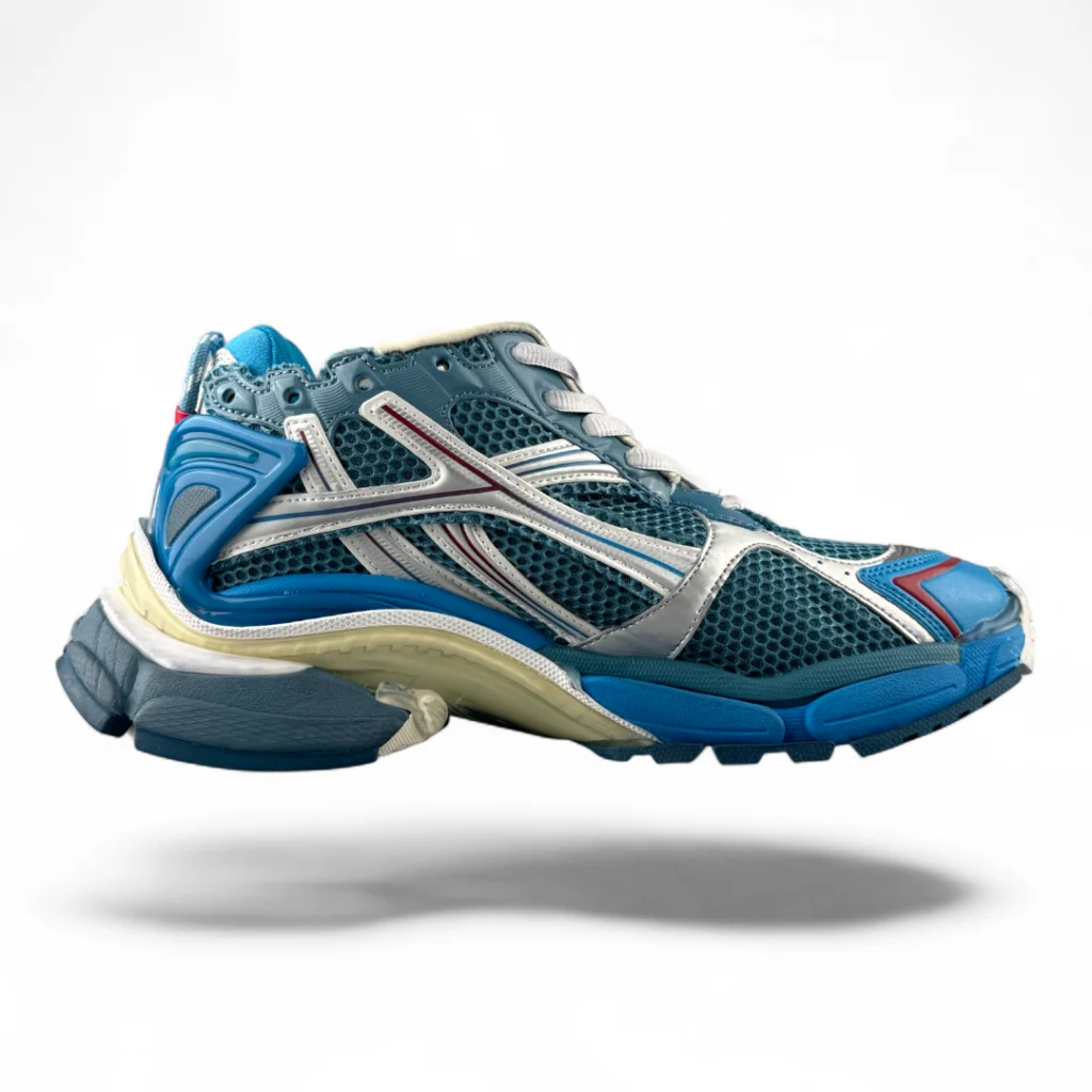 BALENCIAGA runner sneaker blue and silver