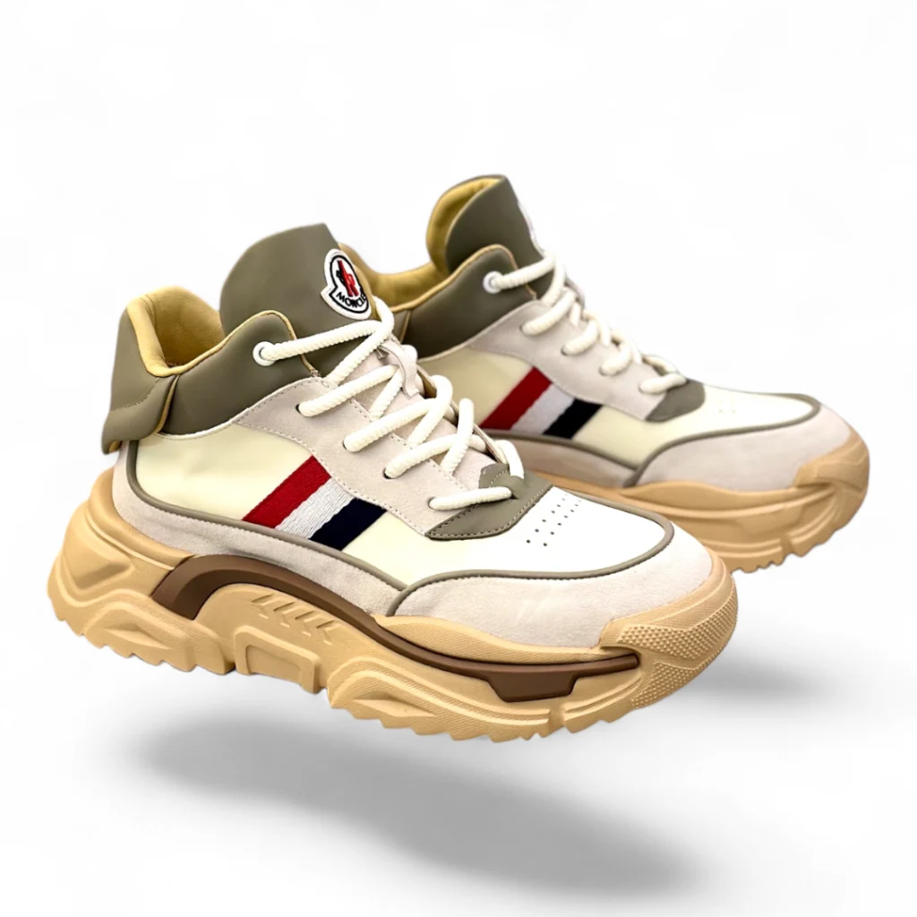 MONCLER trailgrip sneaker white and grey