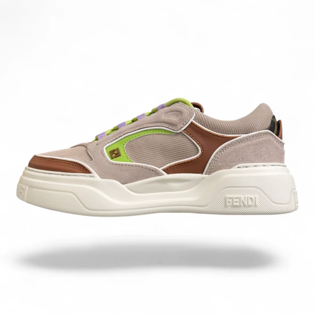 FENDI match mesh brown and green