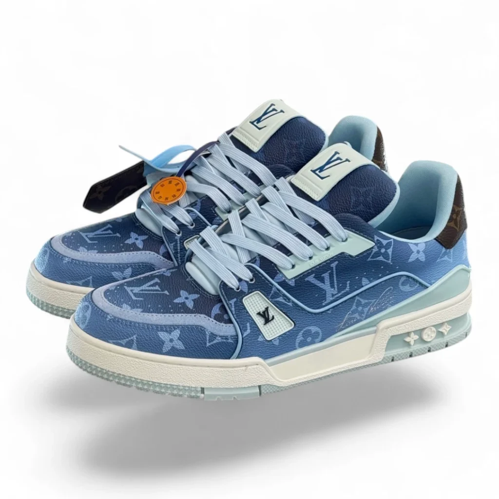 LOUIS VUITTON lv trainer sneaker monogram blue