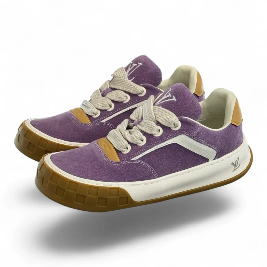 LOUIS VUITTON skate sneaker purple suede