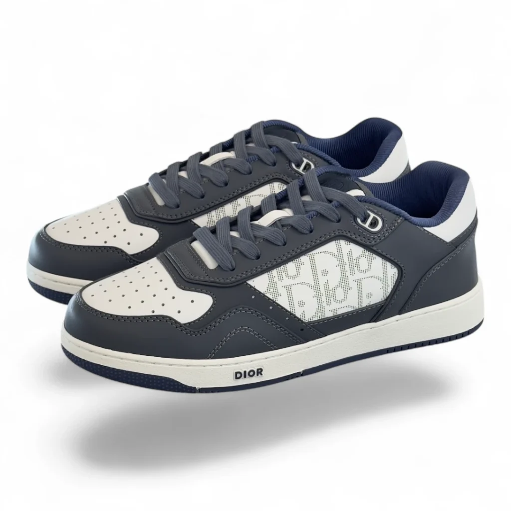 DIOR b27 low-top sneaker navy and white