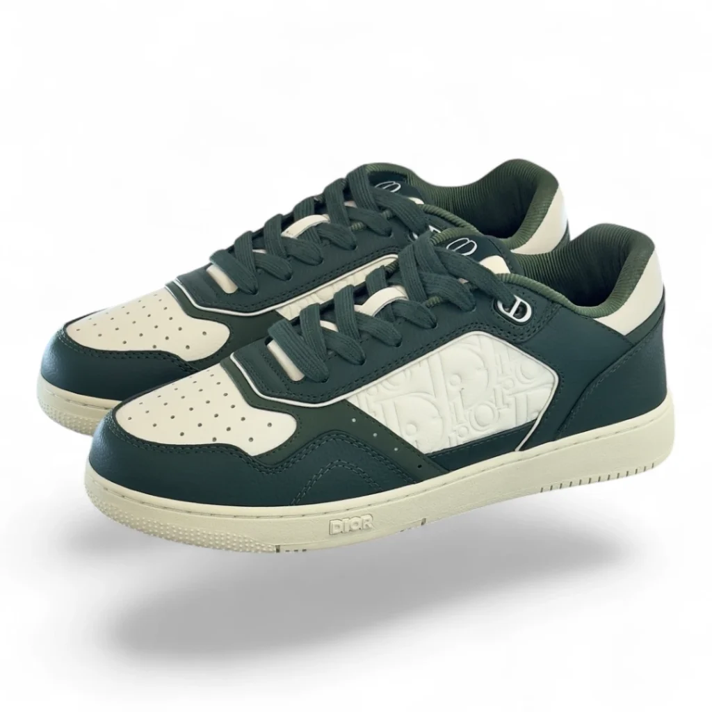 DIOR b27 low-top sneaker green and white