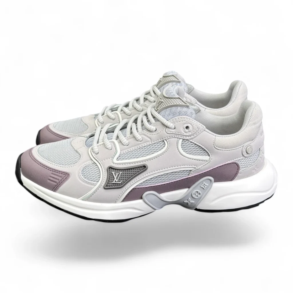 LOUIS VUITTON lv trainer sneaker grey and mauve