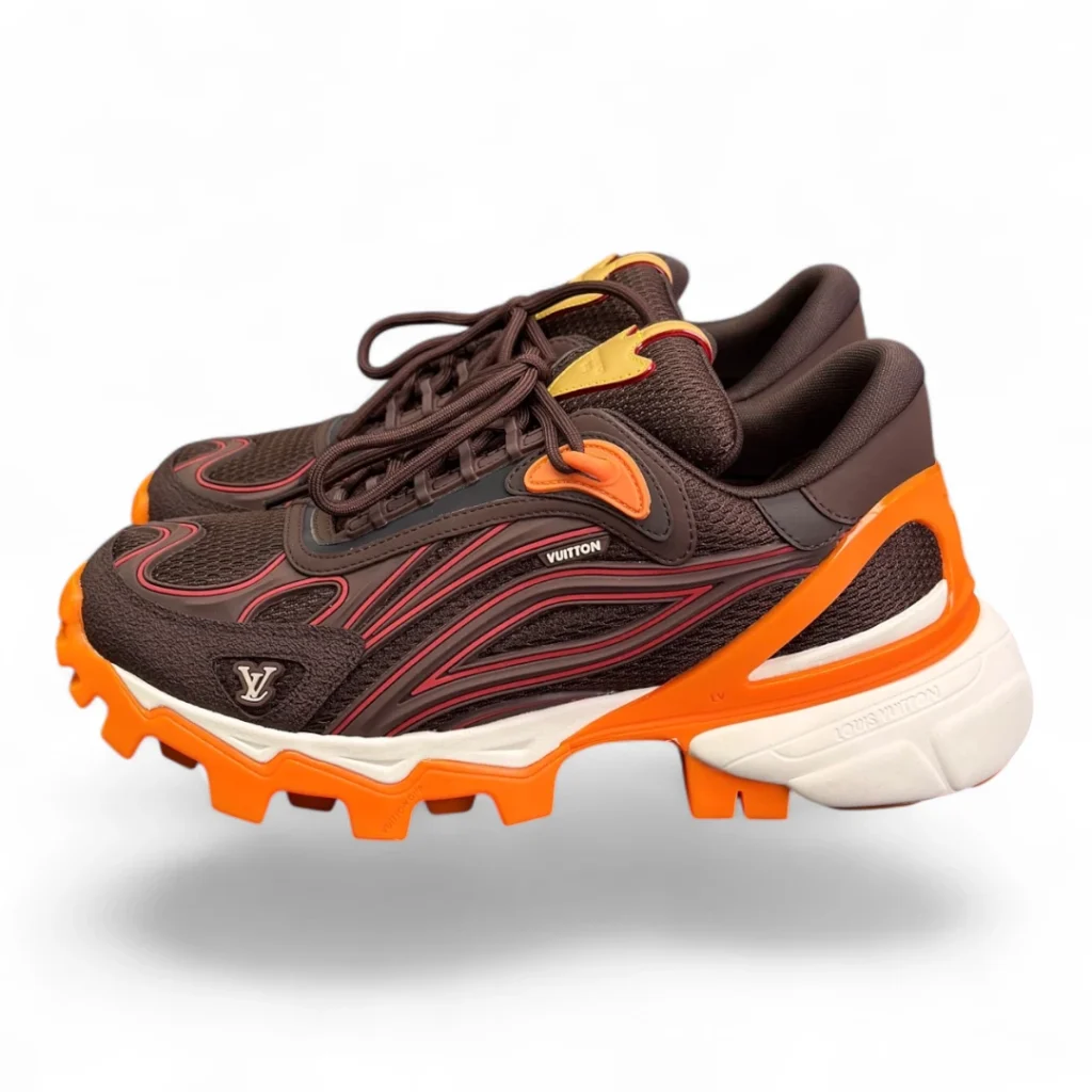 LOUIS VUITTON trail sneaker black and orange