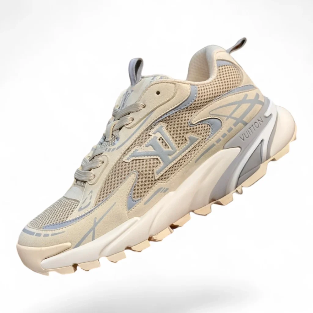 LOUIS VUITTON trail sneaker beige and light blue