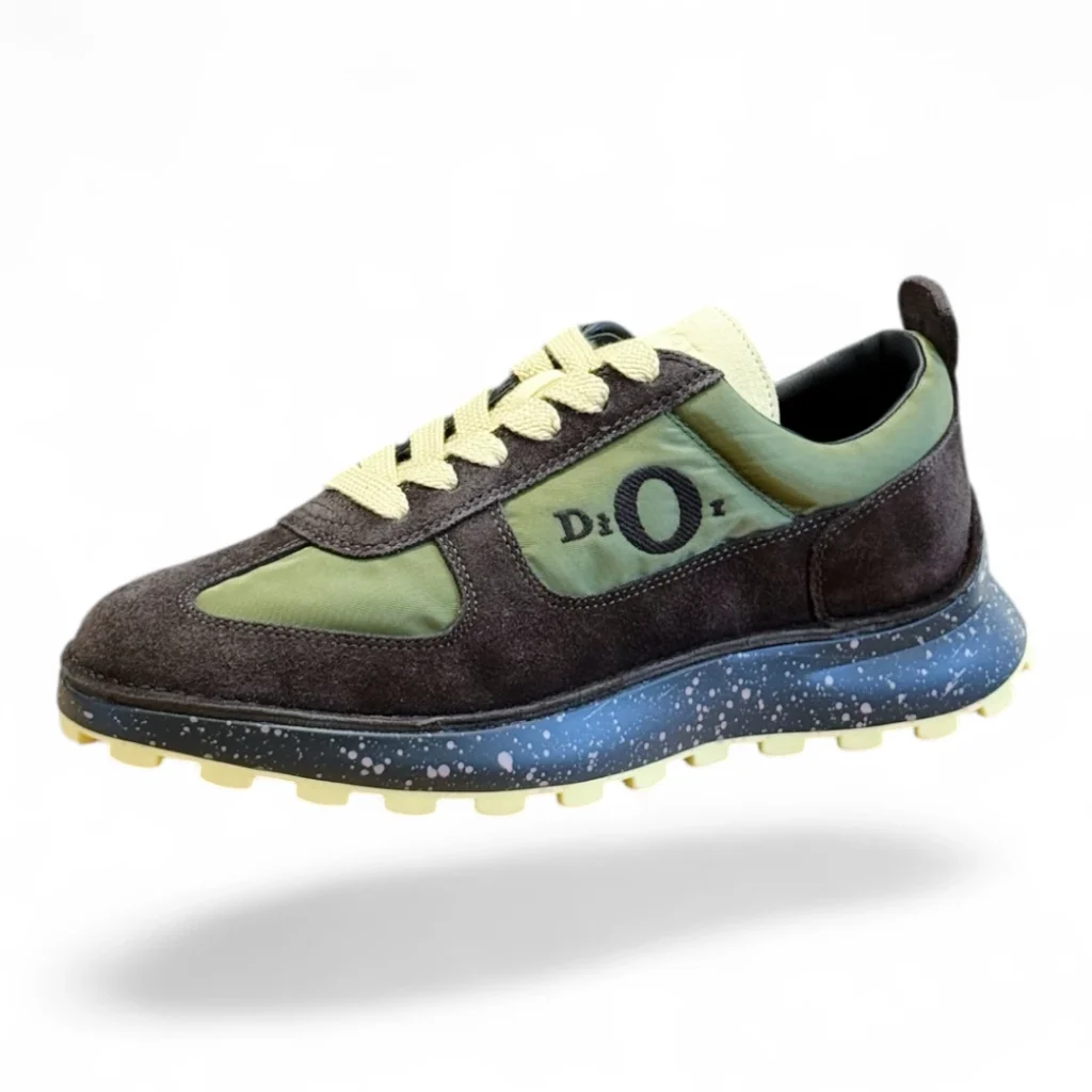 DIOR b01 sneaker khaki green and brown speckled sole