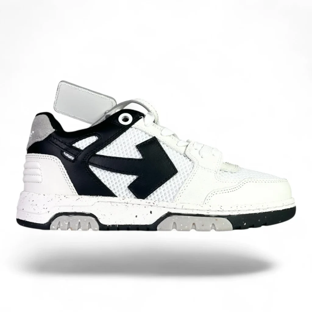 OFF-WHITE out of office white black speckled sole