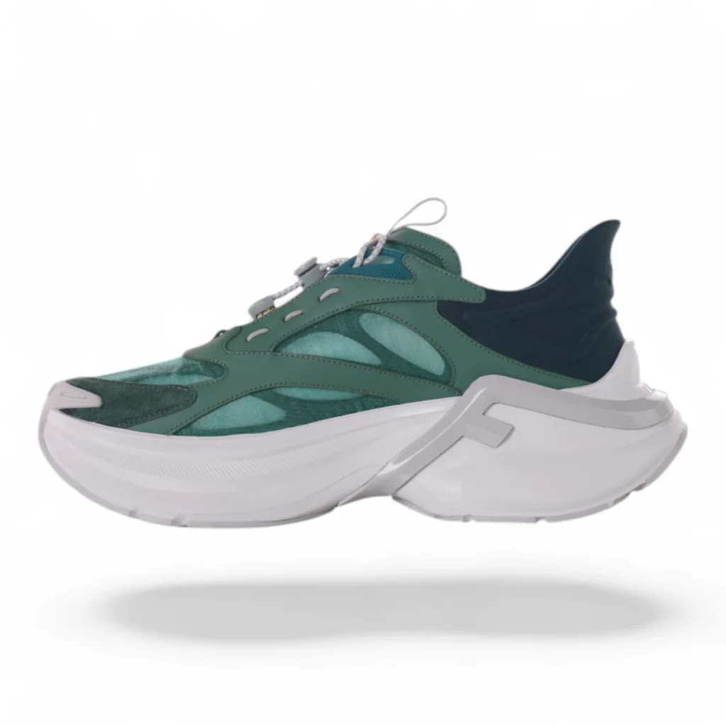 FENDI flow sneaker green and white