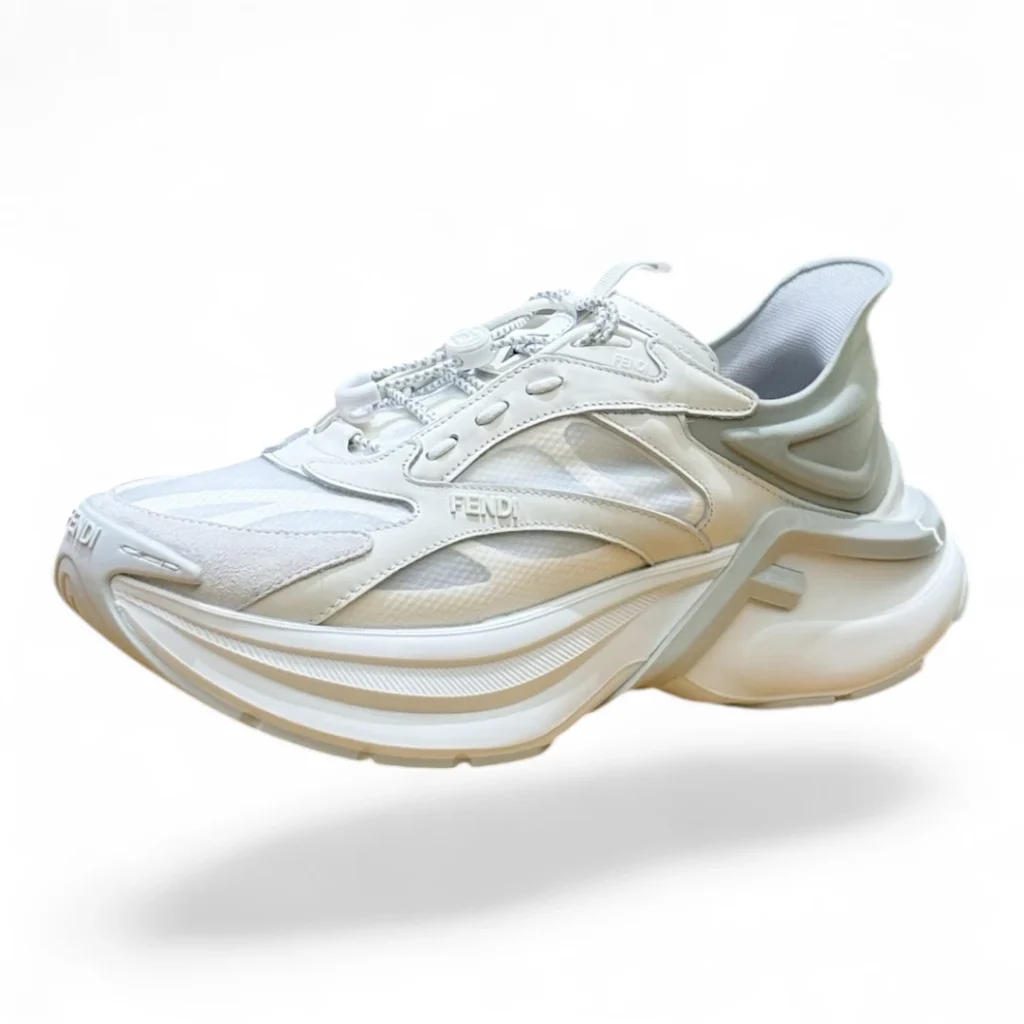 FENDI flow sneaker white and cream