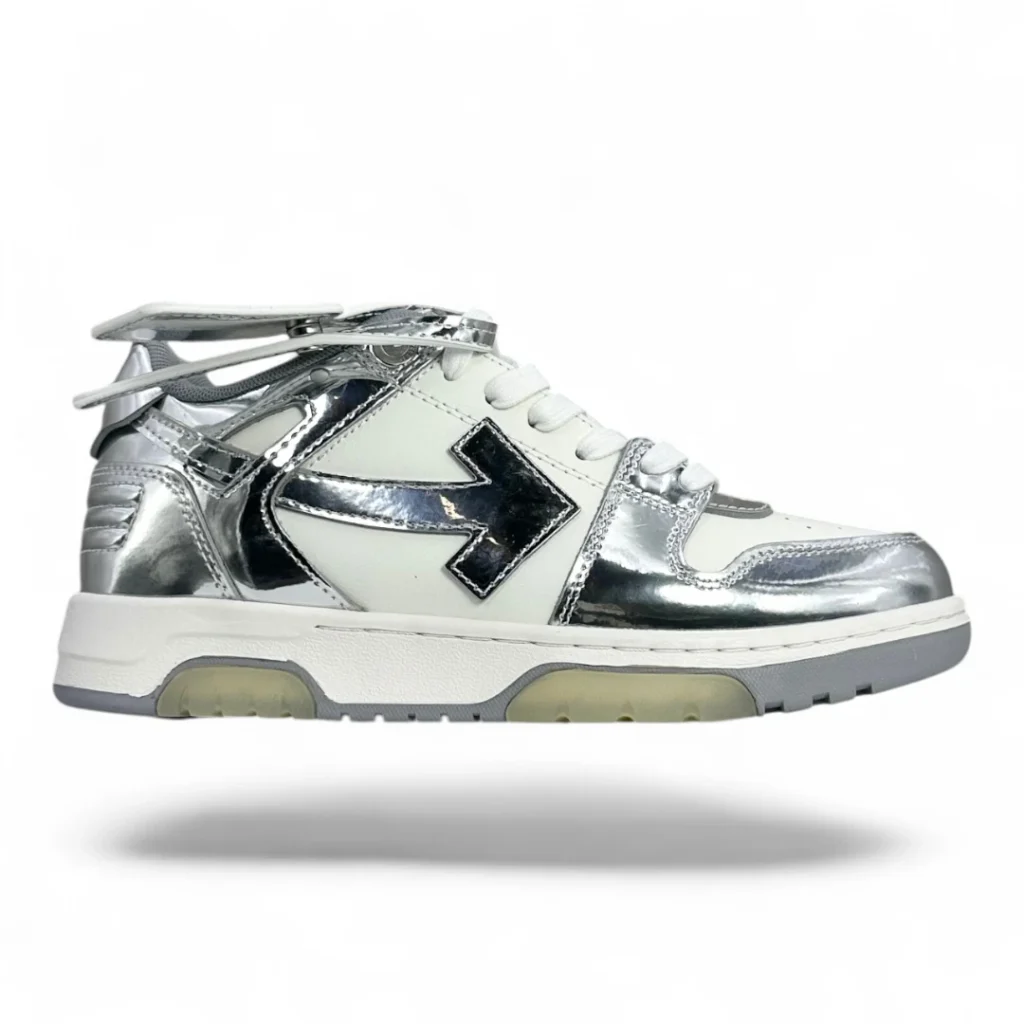 OFF-WHITE out of office silver metallic